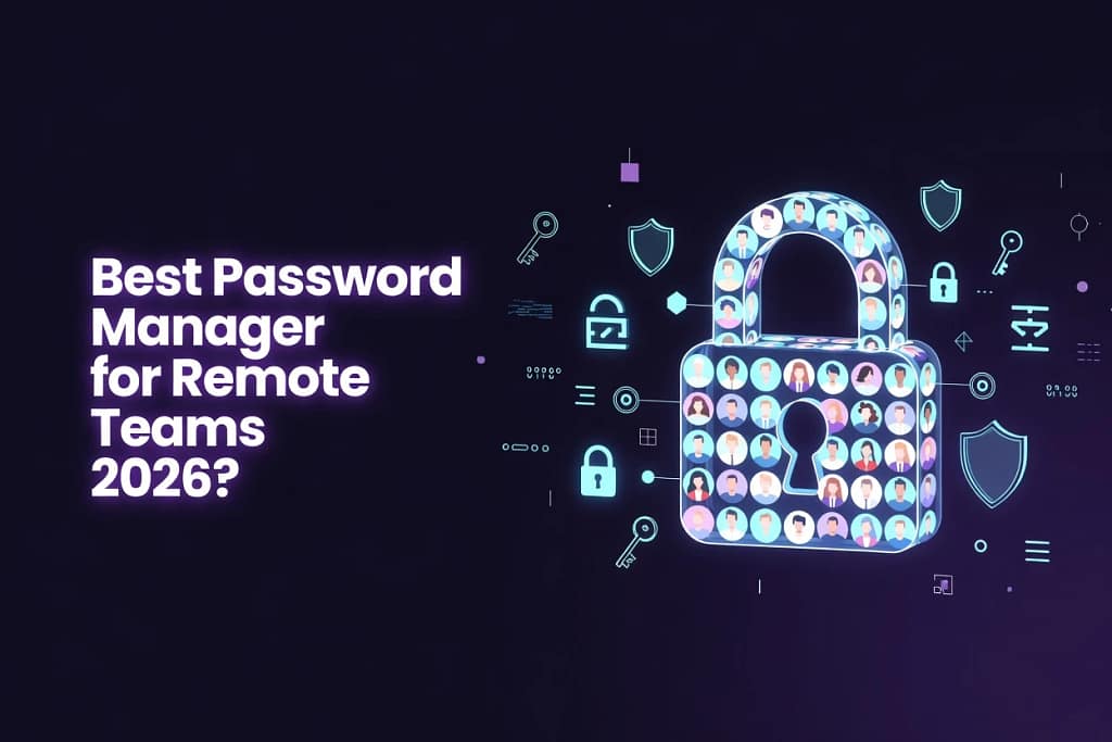 Best password manager for remote teams 2026 — Proton Pass team vault on dark background