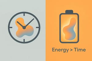 Illustration comparing rigid time management with the fluid Todoist Energy-Based Workflow.