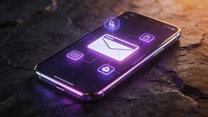 Proton Mail Android 2026 app interface running on a smartphone with dark mode enabled