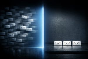 AI inbox filter sorting chaotic emails into a calm workspace for an ADHD professional