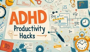 Boost Your Routine with Todoist ADHD Strategies - Our 3 Powerful Productivity Hacks 12 Header Image illustrating Todoist ADHD productivity hacks featuring Todoist tasks and a clock symbolizing time savings.