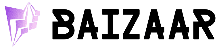 Stylised logo with purple accents for Baizaar Tools