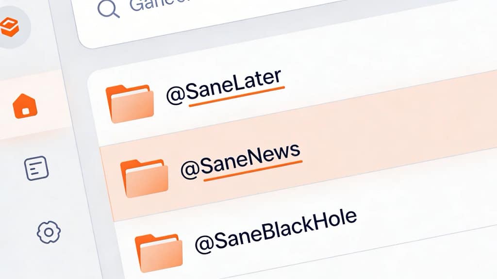 Inbox interface showing SaneBox folders SaneLater, SaneNews and SaneBlackHole for automated email sorting