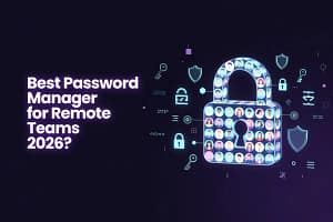 Best Password Manager for Remote Teams in 2026? 2 Best password manager for remote teams 2026 — Proton Pass team vault on dark background