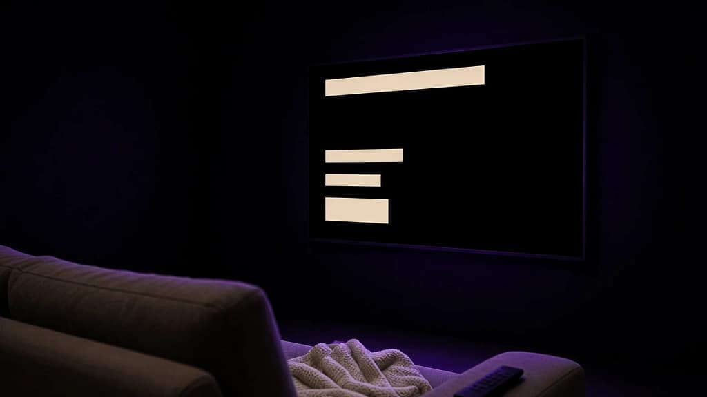 HBO Max Household Updated Too Many Times? The 2026 Fix 8 Living room television showing an HBO Max household lockout message, lit in violet