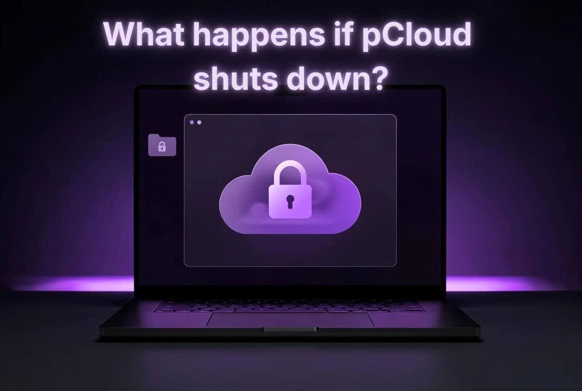 What happens if pCloud shuts down? Cloud backup and file recovery concept showing long-term storage risk planning