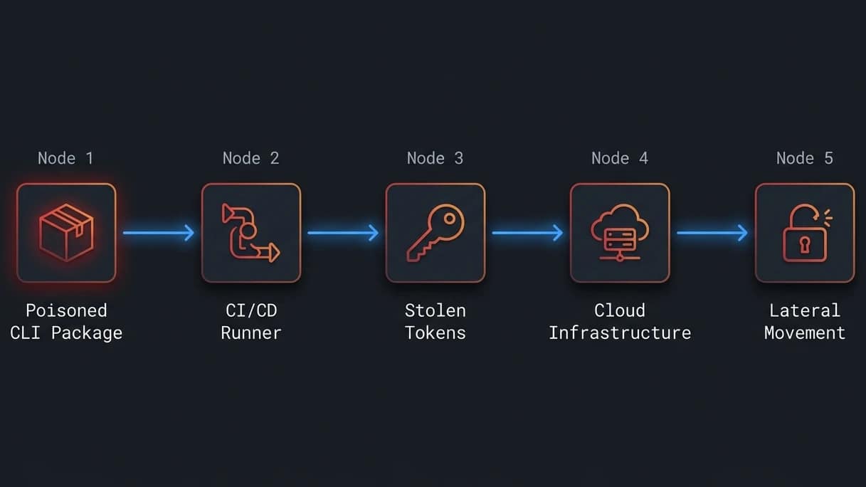 Bitwarden CLI Checkmarx Supply Chain Attack: 93 Mins Unpacked 5 Supply chain attack credential theft path — compromised npm package leading to CI/CD pipeline breach and cloud infrastructure access
