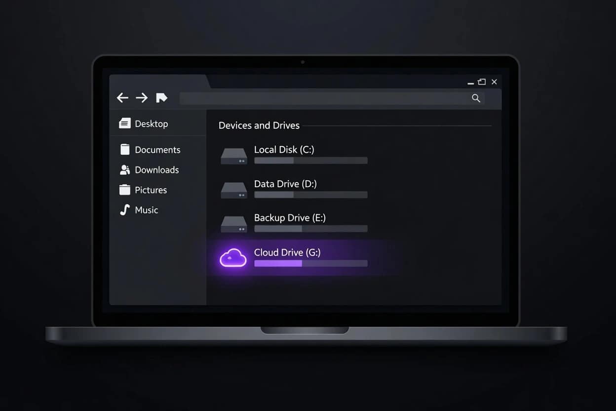 IceDrive Review 2026: Finally, A Private Cloud? 2 IceDrive review 2026 virtual drive feature mounted as local drive in Windows Explorer file manager