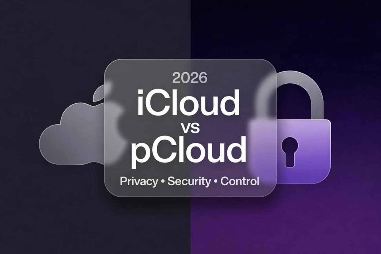 iCloud Vs pCloud in 2026 comparison showing lifetime pricing versus monthly subscription costs