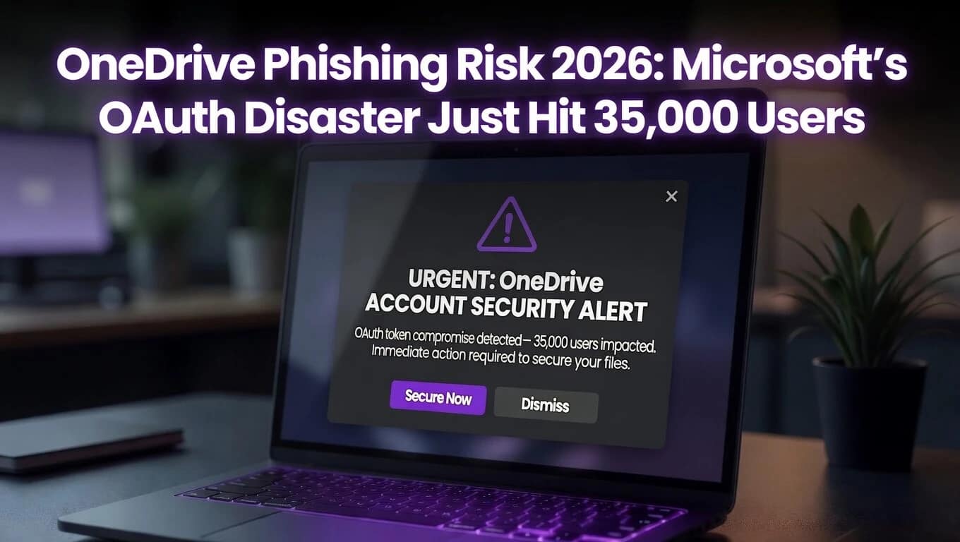 OneDrive Phishing Risk 2026: Terrifying Microsoft OAuth Flaw 2 Microsoft-style compliance phishing email used in the OneDrive phishing risk 2026 campaign targeting 35,000 users across 26 countries