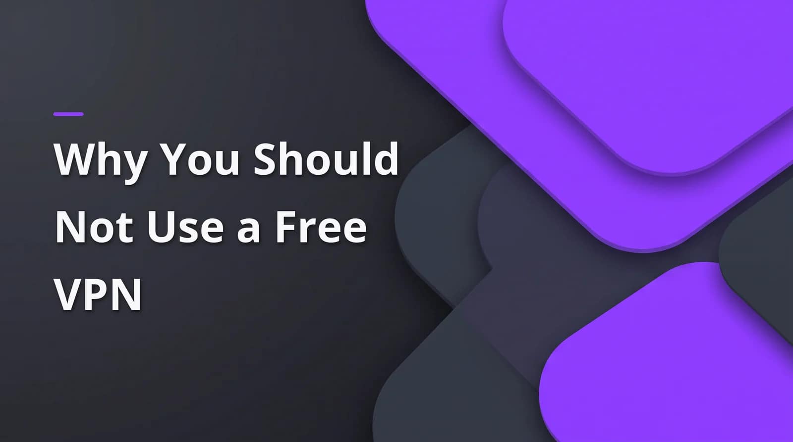 Free VPN? BAIZAAR Proton VPN FAQ answer header on a charcoal and violet background.