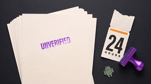 Android Sideloading in 2026: What the 24-Hour Wait Blocks 2 Android sideloading shown as paperwork: a torn queue ticket printed 24 hours resting on a stack of registration forms stamped UNVERIFIED in violet ink