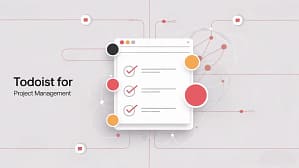 Todoist project management dashboard showing tasks, projects, and team collaboration features